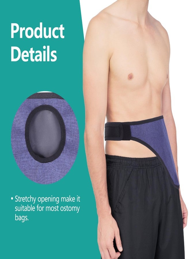 lefeke Ostomy Support Belt, Ostomy Supplies, Invisible Belt for Ostomy Bag, Inner Pocket to Hold Ostomy Pouch for Men & Women, Colostomy Ostomy Bag Covers for Daily Life,Ostomy Wrap for Sport Swimming-M Blue - Image 5