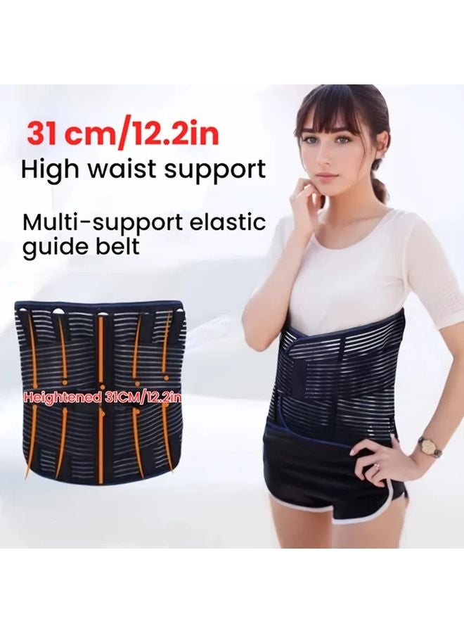 Elastic Lumbar Support Belt With Breathable Waist Trainer Size M For Men And Women - Image 2