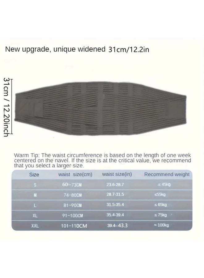 Elastic Lumbar Support Belt With Breathable Waist Trainer Size M For Men And Women - Image 3