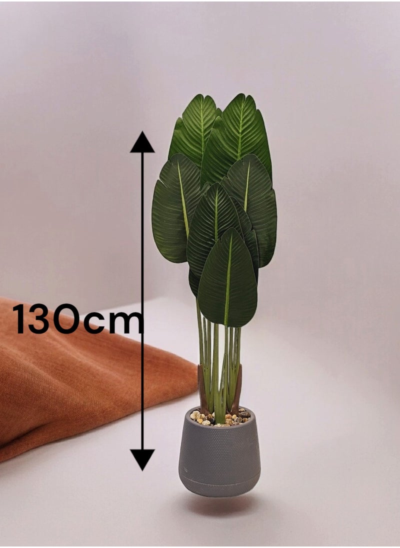 AL KHALDIYA Artificial decorative plant tree with pot, 130 cm  - Image 2