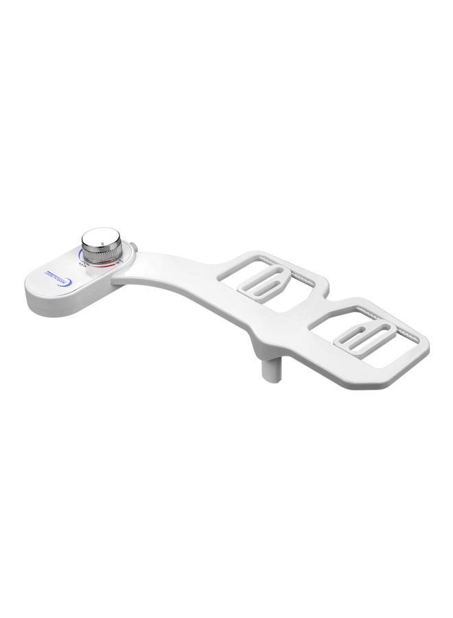 NIBEMINENT Dual Nozzle Retractable Toilet Seat Bidet White 435x155x49mm - Image 1