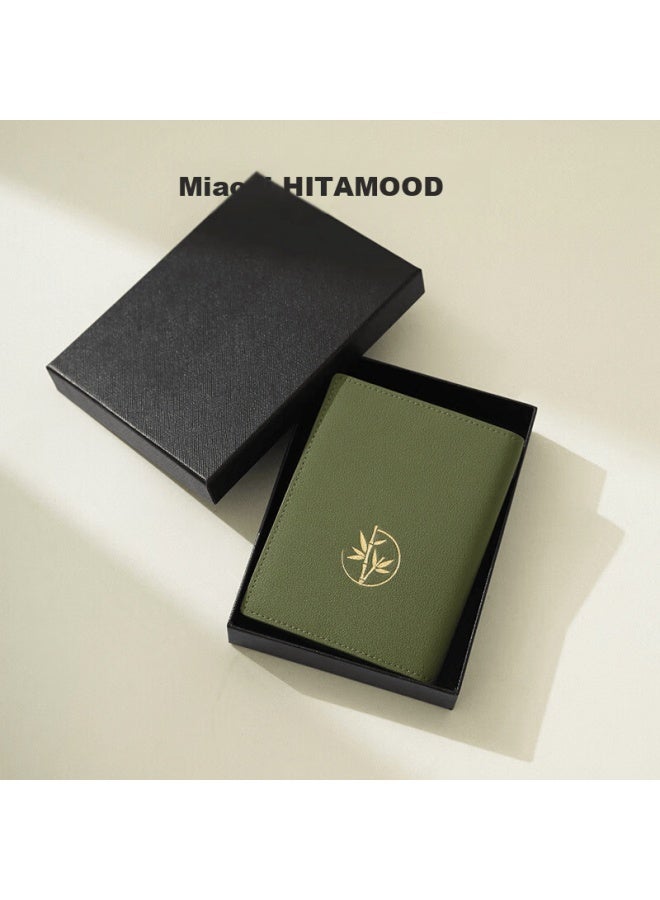 Mood New Leather Short Wallet Card Holder Passport Case Travel Essential Gift For Women - Image 2