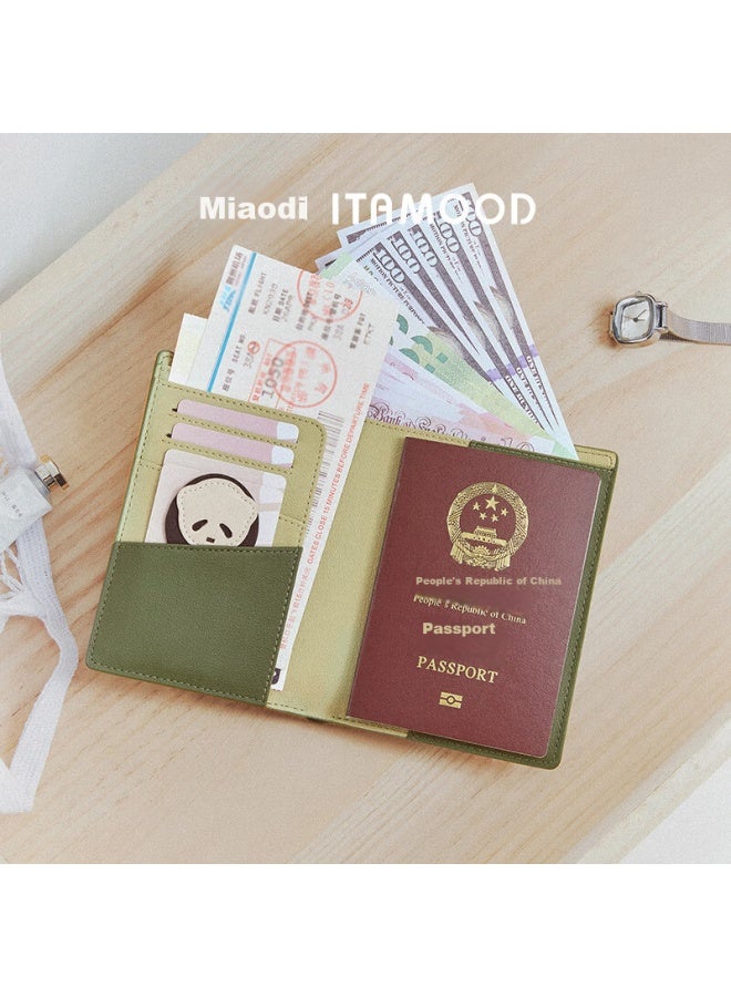 Mood New Leather Short Wallet Card Holder Passport Case Travel Essential Gift For Women - Image 3