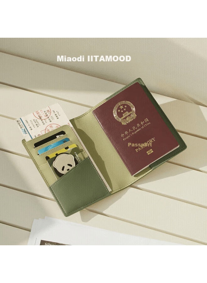Mood New Leather Short Wallet Card Holder Passport Case Travel Essential Gift For Women - Image 1