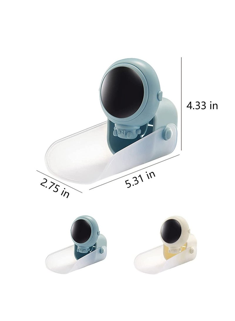 SYOSI Faucet Extender, Kids Hand Wash Helper Children Safe Fun Cartoon Sink Handle Extender for Toddler Kids for Faucet Fits Most Faucets Reduce Splash 2 PCS (Blue+White) - Image 5