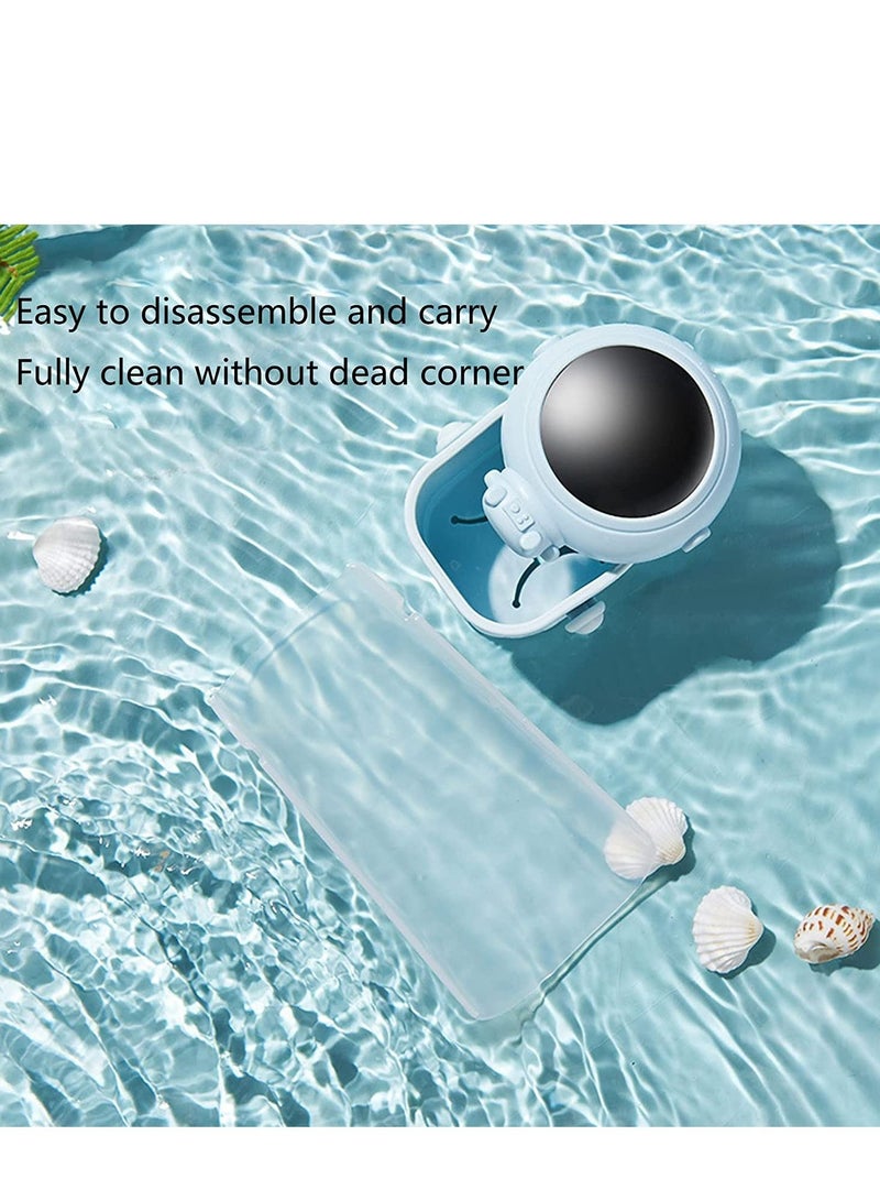 SYOSI Faucet Extender, Kids Hand Wash Helper Children Safe Fun Cartoon Sink Handle Extender for Toddler Kids for Faucet Fits Most Faucets Reduce Splash 2 PCS (Blue+White) - Image 4