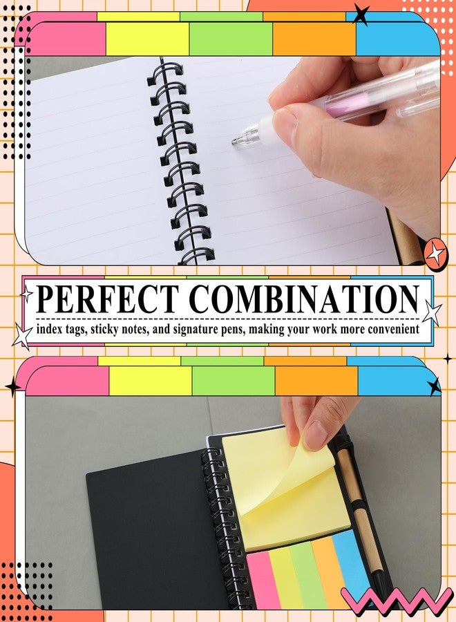 Qilery 50 Pack Lined Spiral Notebook Small Notepad and Pen Set Steno Pads Lined Notepad Black Pocket Notebook for Business Office School Supplies - Image 3