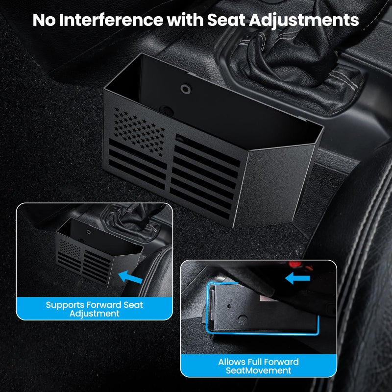 DIAMOOKY Upgraded Metal Magnetic Center Console Organizer for Jeep Wrangler JL/JLU/4XE 2018-2026 & Gladiator JT 2026 2025 2024 2023 2022-2020 Accessories Gear Shift Storage Box, Flag (Not for JK/JKU) - Image 3