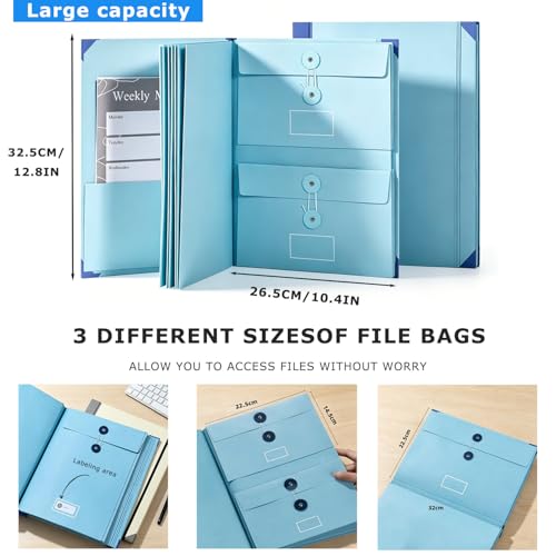PMDYBY The Life Book Document Organizer - Binder for Important Documents with Labels, in Case i Die Binder, Accordion Expanding File Folder for Important Papers/Passports/Birth Certificates (Pink) - Image 3