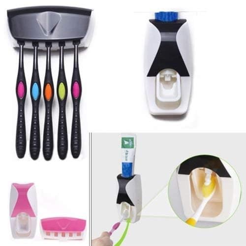 Vroxy Automatic Toothpaste Dispenser Set Hands Free Toothpaste Dispenser, Bathroom Toothpaste 5 Squeezing Toothpaste Dispenser (1Pcs) - Image 2