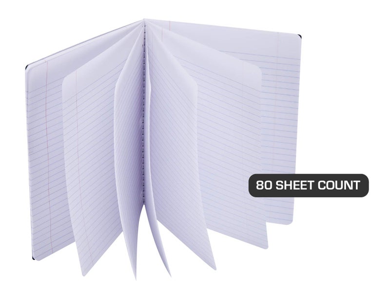 It's Academic College-Ruled Spiral Notebook, 1-Subject, 80 Sheet, Metallic Purple and Teal, 4 Pack - Image 2