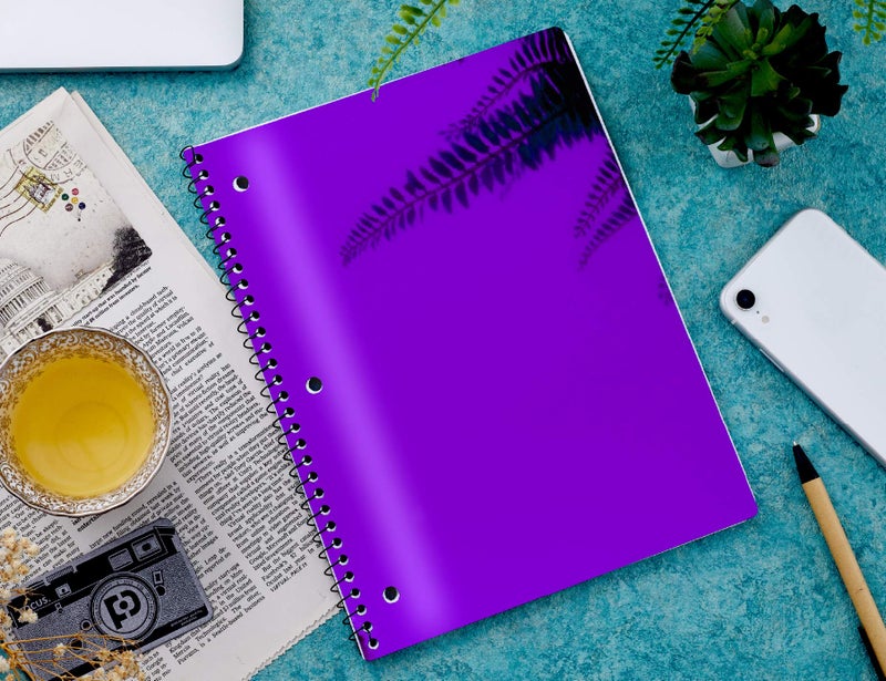 It's Academic College-Ruled Spiral Notebook, 1-Subject, 80 Sheet, Metallic Purple and Teal, 4 Pack - Image 4
