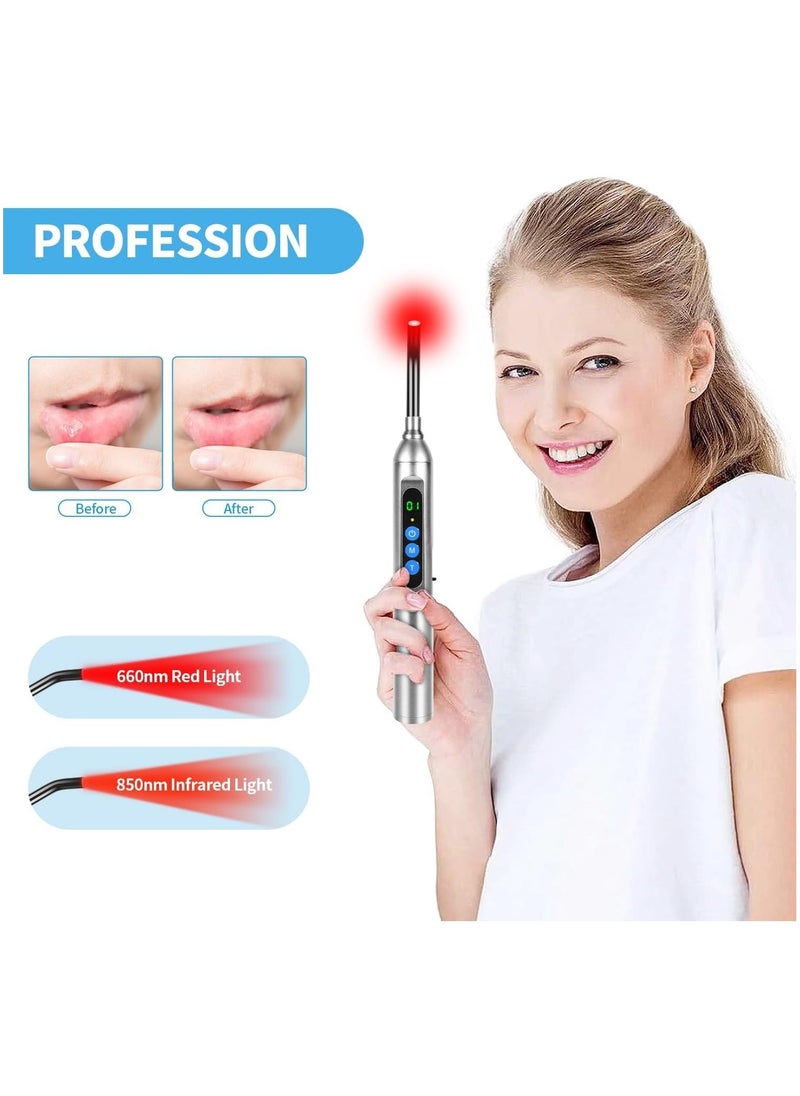 Ru syanl - 2-in-1 Portable Red Light Therapy Device for Cold Sores & Body Pain Relief – Wireless Rechargeable with Smart Display - Image 1