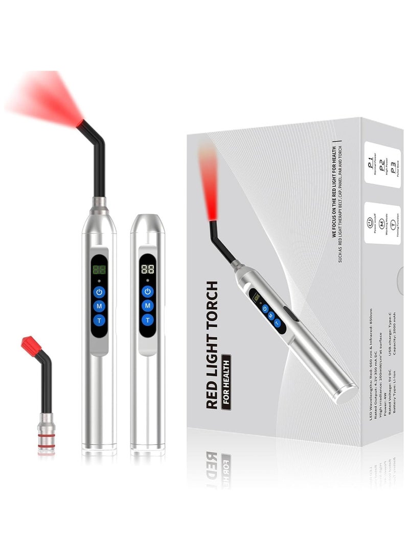 Ru syanl - 2-in-1 Portable Red Light Therapy Device for Cold Sores & Body Pain Relief – Wireless Rechargeable with Smart Display - Image 1