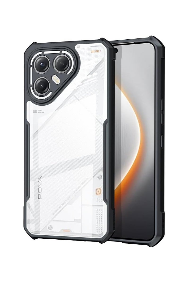 general Protective case compatible with Tecno Pova 7 Ultra 5G [Airbag protection] Transparent protective case Camera lens protection PC+TPU Shockproof bumper protection Back cover - Image 1