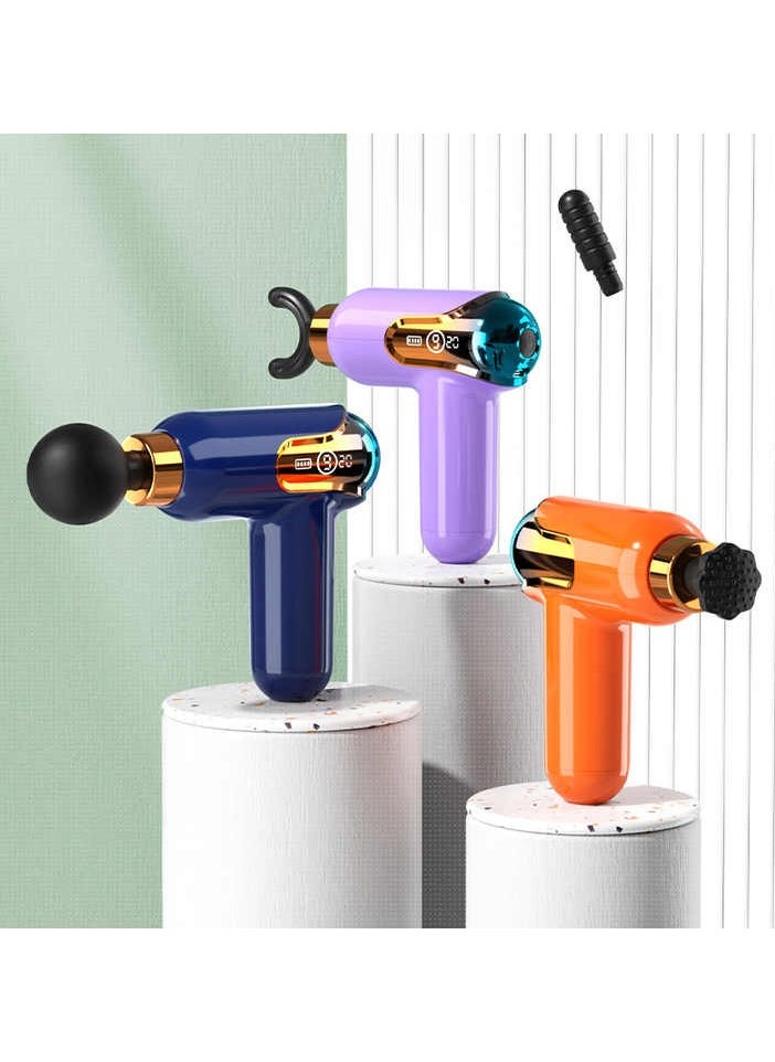 Generic 4 Heads High frequency Massage Gun Muscle Relax Body Relaxation Electric Massager with Portable Bag Therapy Gun for fitness random color  - Image 1