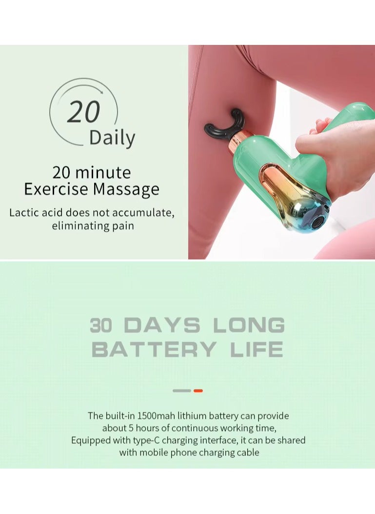 Generic 4 Heads High frequency Massage Gun Muscle Relax Body Relaxation Electric Massager with Portable Bag Therapy Gun for fitness random color  - Image 3