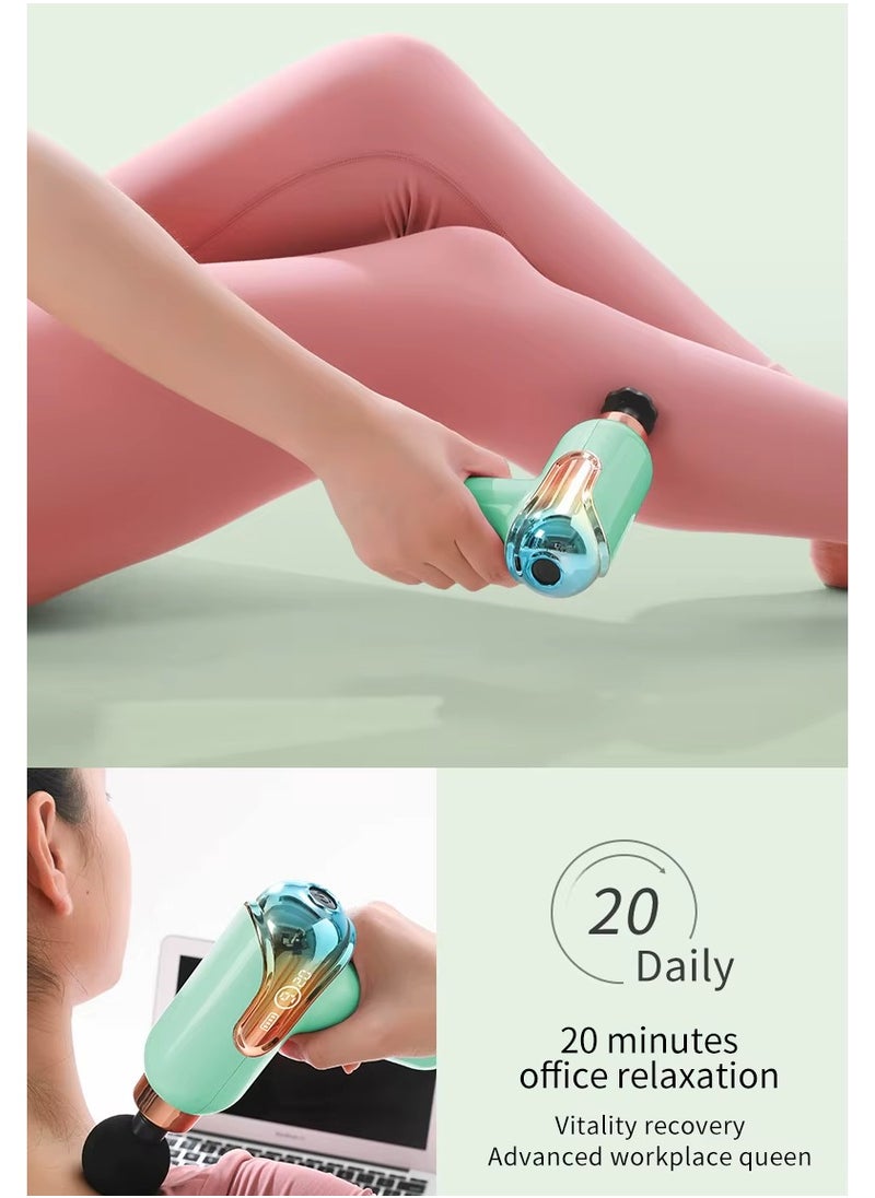 Generic 4 Heads High frequency Massage Gun Muscle Relax Body Relaxation Electric Massager with Portable Bag Therapy Gun for fitness random color  - Image 4