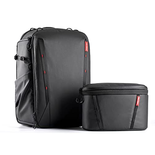 PGYTECH OneMo 2 25L33L Camera Backpack with Shoulder Bag for Photographers Waterproof Large Camera Bag for CanonNikonSonydji DroneLaptopTripod Black - Image 1