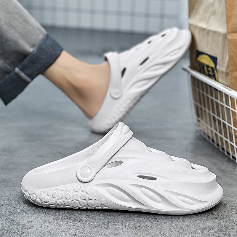 Croc Shoes Men'S Summer Outer Wear Thick-Soled Toe-Toe Slippers Coconut Beach Outdoor Sports Sandals - Image 3