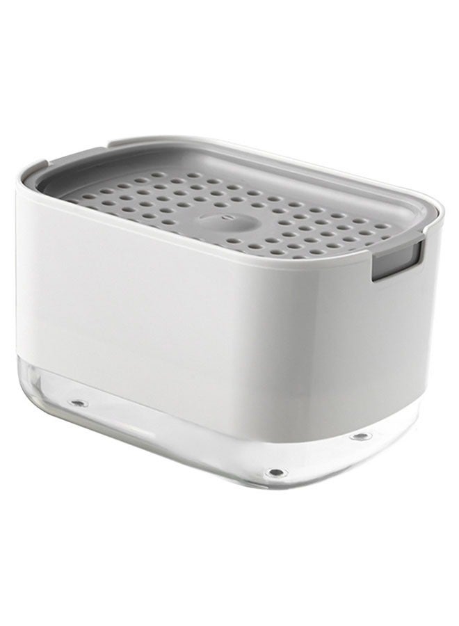 حامل إسفنجة الصابون 2 في 1 - سعة كبيرة وتصميم مانع للتسرب، أداة تخزين على سطح المطبخ - Image 5