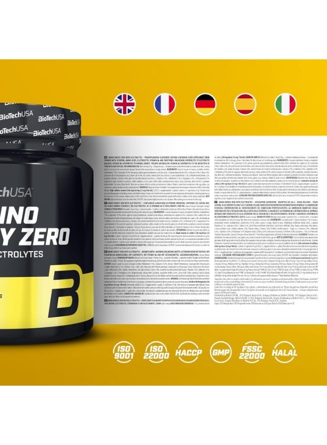 BioTechUSA Amino Energy Zero Powder Drink Mix Mango Pineapple 360g | 7,250mg Amino Acids | BCAA 2:1:1 | 100mg Caffeine | Electrolytes | Vitamin B6 | Sugar Free | Gluten Free | Pre, Intra & Post Workout Supplement - Image 4