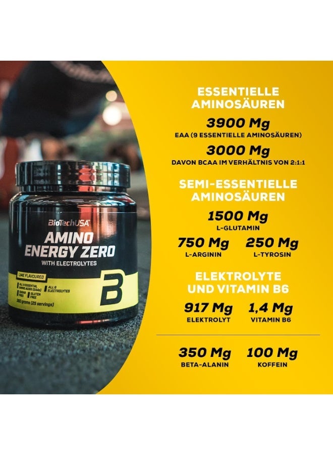 BioTechUSA Amino Energy Zero Powder Drink Mix Mango Pineapple 360g | 7,250mg Amino Acids | BCAA 2:1:1 | 100mg Caffeine | Electrolytes | Vitamin B6 | Sugar Free | Gluten Free | Pre, Intra & Post Workout Supplement - Image 3