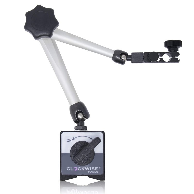 Clockwise Tools Magnetic Base, MGBR-01, Magnetic Stand for Digital Dial Indicators, 176lbs Max Pull - Image 1