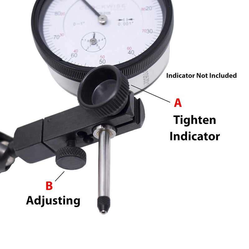 Clockwise Tools Magnetic Base, MGBR-01, Magnetic Stand for Digital Dial Indicators, 176lbs Max Pull - Image 4