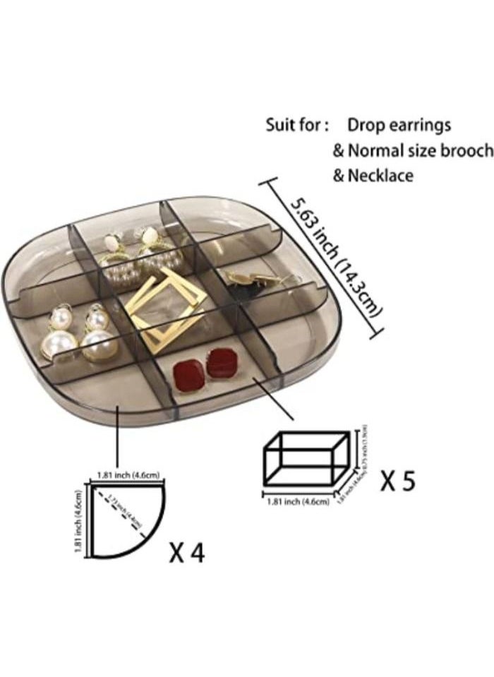 Generic - Clear Acrylic Jewelry Organizer Tray, Three-tier Tray, Jewelry Boxes, Necklaces and Earring Display Storage Boxes for Women and Girls, Dresser Organizers and Storage Boxes 3 Tiers (Black) - Image 1