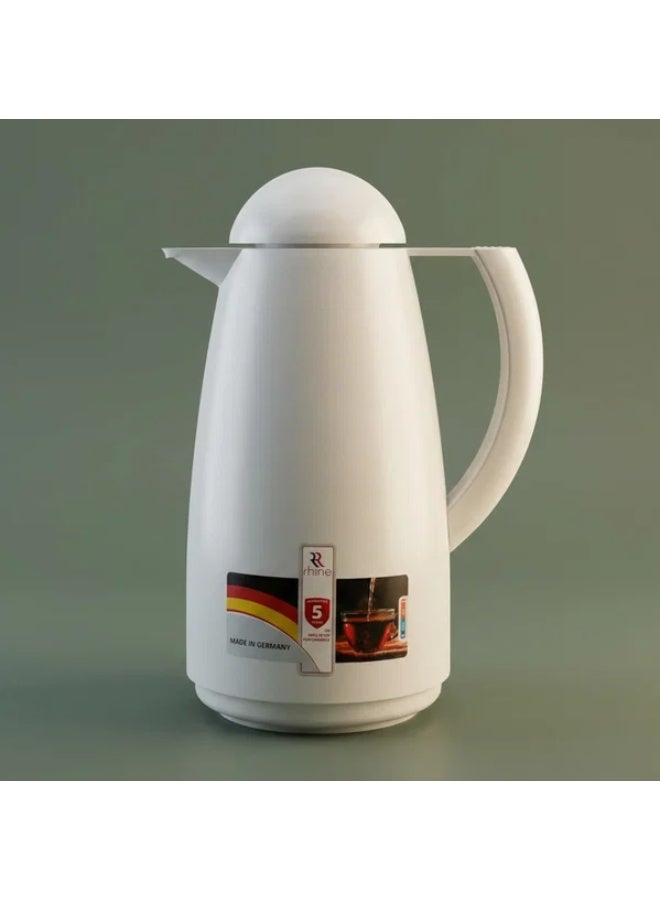 RHINE thermos, 1 liter, glass inner container, plastic outer shell - silver - Image 1