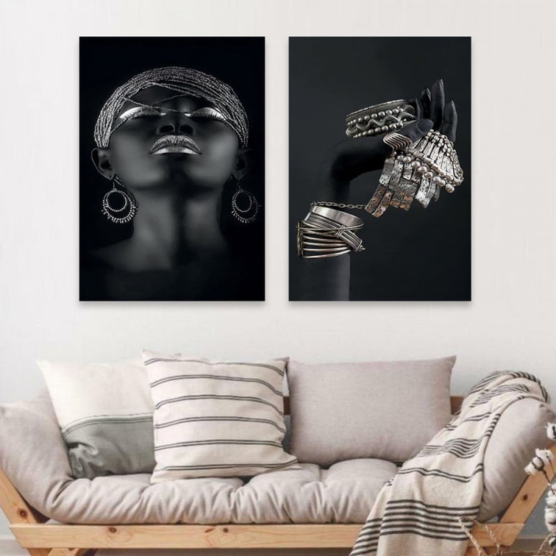 ماركتنا لوحة قماشية ثنائية بتصميم فتاة - Image 1