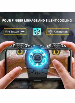 بيوينتي وحدة تحكم ألعاب PUBG Mobile، مشغل ألعاب تحكم بمروحة لعبة PUBG مع مروحة تبريد للهاتف، التوصيل والتشغيل، وحدات تحكم الألعاب لهواتف Android وiOS، 30 لقطة في الثانية  - Image 2