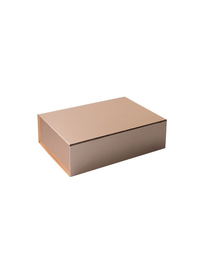 Rose Gold Flip-Top Folding Gift & Shoe Storage Box - Medium (11.0"x7.9"x3.5") - Perfect for Heels, Loafers, Sneaker Packaging - Image 1