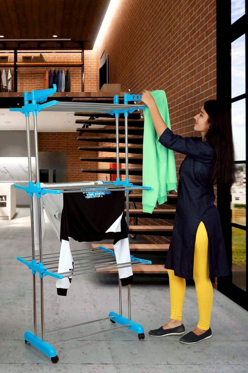WayMore Cloth Drying Stand Jumbo 2 Poll 3 Layer - Image 4