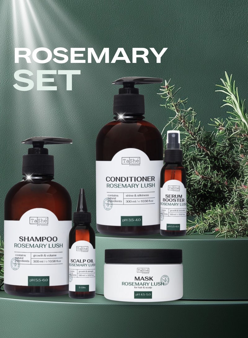 Tashe Complete Hair Care Set: Shampoo, Conditioner, Oil, Serum & Mask  - Image 3