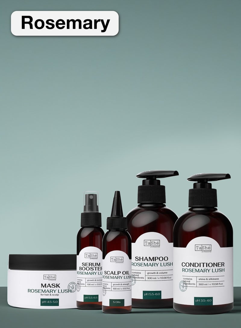 Tashe Complete Hair Care Set: Shampoo, Conditioner, Oil, Serum & Mask  - Image 1