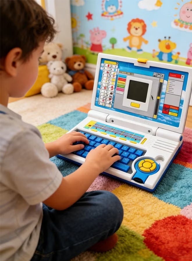 English Learner Educational Laptop for Kids, Interactive Learning Computer Toy with Letters Numbers Words Music Games, Early Development Toy for Boys Girls - Image 3