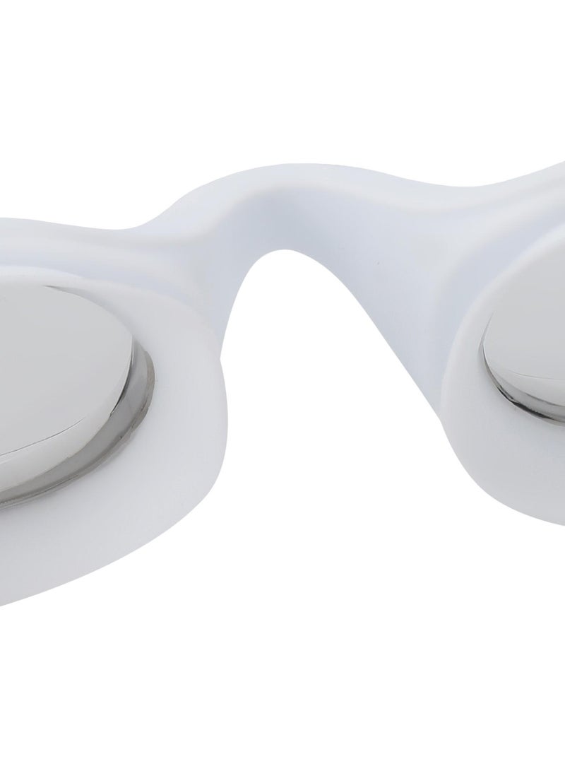 Joss Triton White/Grey Adult Swimming Goggles  Panoramic Blue Lenses, Anti-Fog, Self-Adjusting Nose Bridge, Comfortable Fit For Pool & Open Water - Image 3