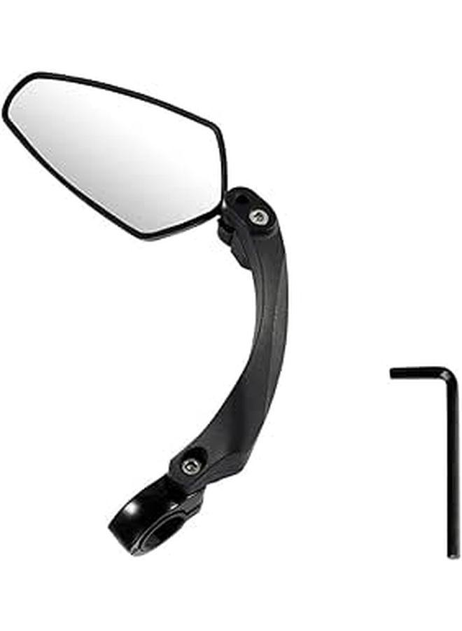 Bicycle Rearview Mirror 360 Degree Rotatable ABS Handlebar Mount Left Side Safe Outdoor Cycling Accessory - Image 1