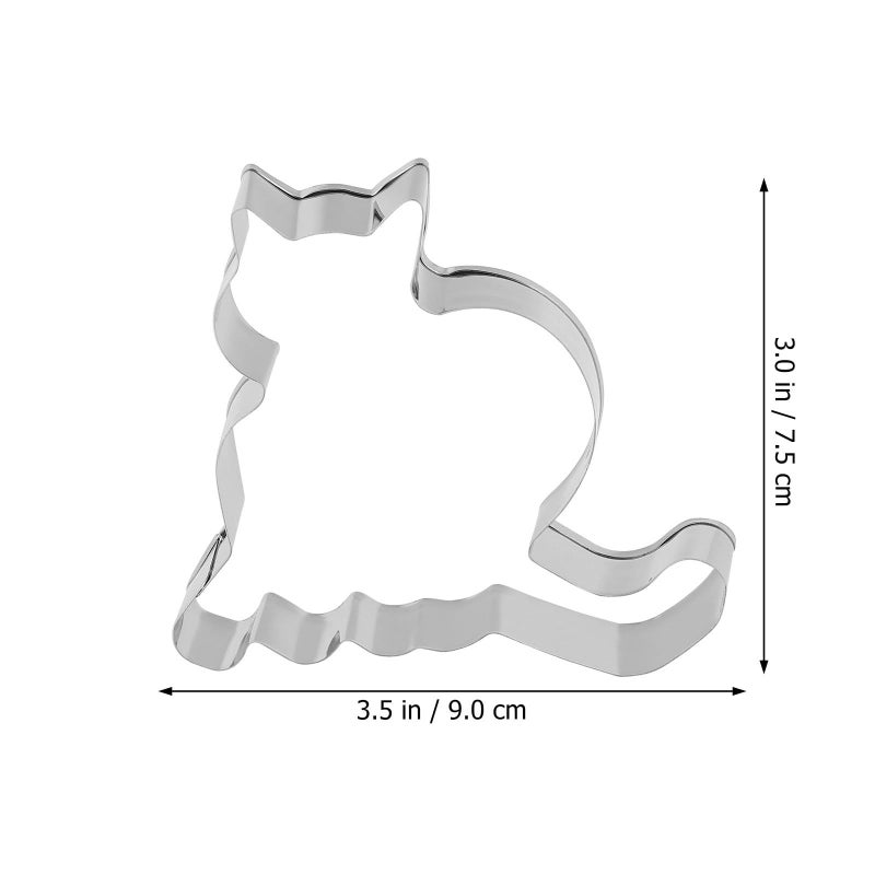 Stainless Steel Cat Cookie Cutter Set 5PCS Baking Tools Biscuit Mold - Image 3