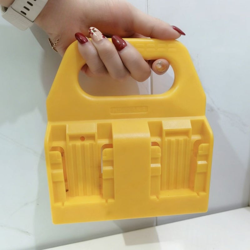 Yellow Battery Handheld Stand For 18 60V Lithium Batteries Storage Organizer - Image 1