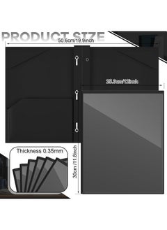 24 Pack Plastic File Folders With Clear Front Pocket And 3 Holes For 3 Ring Binder, Letter Size, Black - pzsku/ZCD8E5EB58C465DFC3AA5Z/45/_/1735214665/1cef3f4b-4171-45c5-baa2-60ce66b10eb7