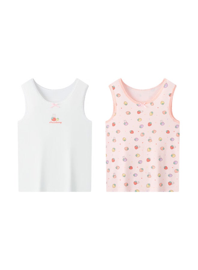 Deesha 7a Antibacterial Two-piece Set Spring Summer Girls Cotton Spandex Sweet Camisole Pajamas
