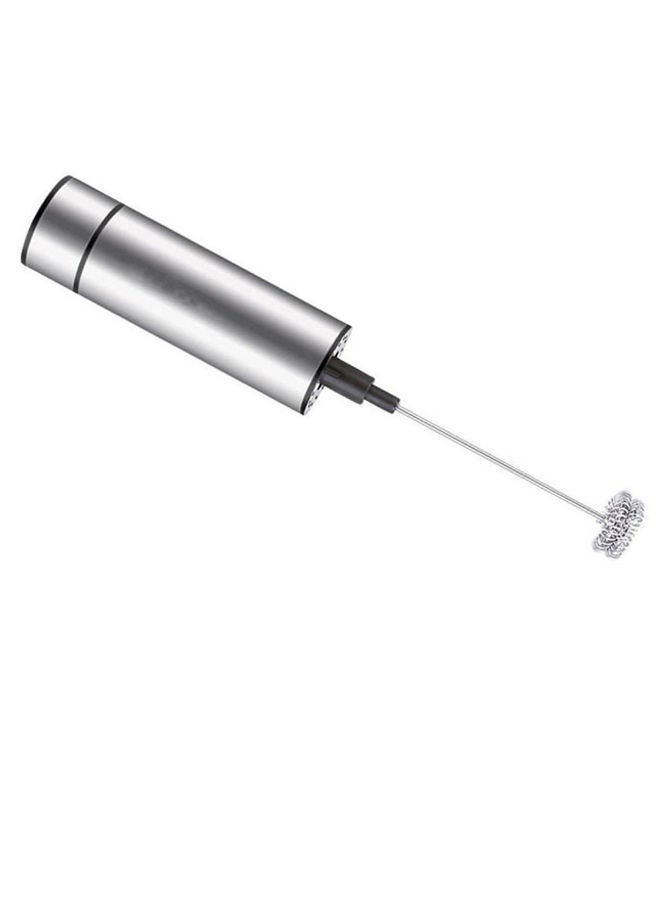 NIBEMINENT 2-Piece Handheld Double Spring Whisk Set Silver/Black 
