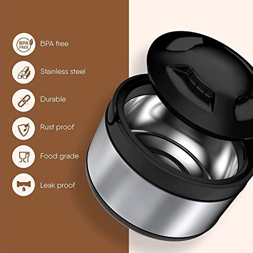Dr. Equipment Stainless Steel Thermoware Casserole Double Wall Insulated Hot Pot for hot Meal| chapati| Curry| roti, Set of 3 (2500ML X3Pcs) - Image 4