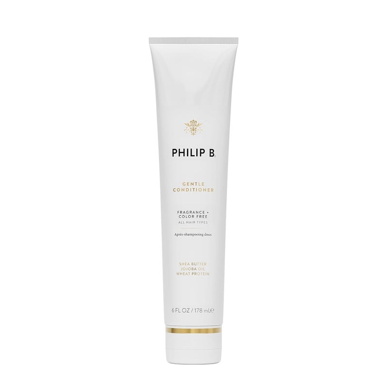 PHILIP B Gentle Conditioner 6 fl oz 178 ml  Fragrance Free Conditioner with Shea Butter and Vitamin B5 to Add Shine and Bounce to Hair
