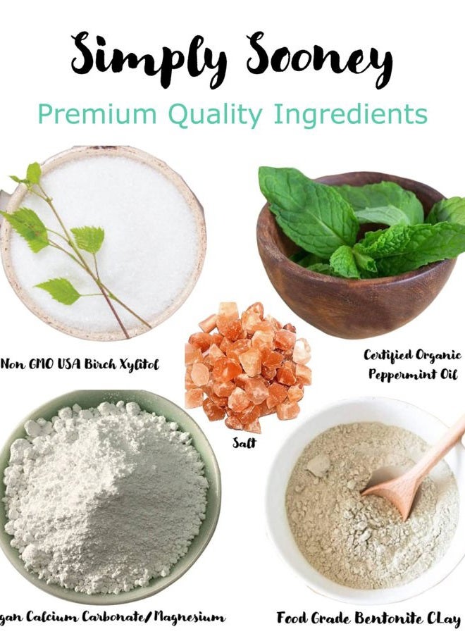 SIMPLY SOONEY Zero Waste up to 6 Month Supply I Organic Vegan Fluoride Free Tooth Powder I Dual Mint Flavor I Ships Without Any Plastic Packaging (Zero Waste Bag) - Image 3