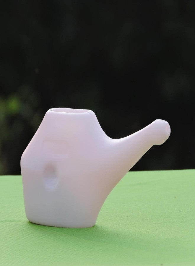 ANCIENTIMPEX Ancient Impex - Traveler's Plastic Neti Pot for Nasal Cleansing (250 Ml Capacity) with brush and 5 Sachets Neti Salt for Adult | Natural Treatment for Sinus, Infection and Congestion-White Color - Image 2