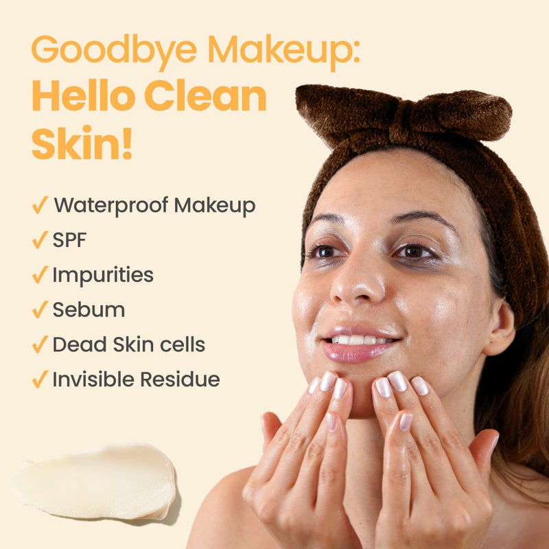 Honeyskin Honey Cleansing Balm Makeup Remover - Face and Eye Makeup Remover for Sensitive Skin Face Wash - Hydrating Facial Cleanser and Gentle to Face Makeup Melting Balm (4oz) - Image 4